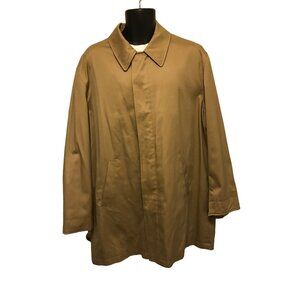 Brooks Brothers Men's Vintage Tan Full Zip And Button Trench